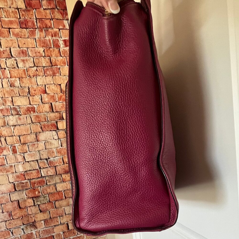 Kate Spade Baxter Street Fernrose Tote Cherrywood Burgundy Pebbled Leather WKRU2 - Picture 8 of 16
